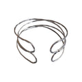 Irregular Minimalist Line Wrap Metal Open Bangle Designer Fashion Arm Cuff 2026 view 5