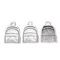 Antique Silver Zinc Alloy Backpack Charm Pendant for DIY Necklace Bracelet Jewelry Making view 2