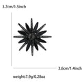 Alloy Rhinestone Eight Point Star Brooch Pin For Suit Dress view 7