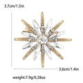 Alloy Rhinestone Eight Point Star Brooch Pin For Suit Dress view 4