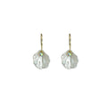 White Shell Charm Gold Alloy Hoop With Crystal Rhinestone Elegant Fresh Forest Style Earrings view 5