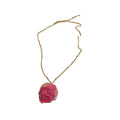 Stainless Steel Dried Rose Real Flower Stud Earrings Necklace Jewelry Set For Women view 5