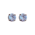 Premium Zirconia Geometric Circle Line Stud Earrings With Silver Post For Sensitive Ears view 5