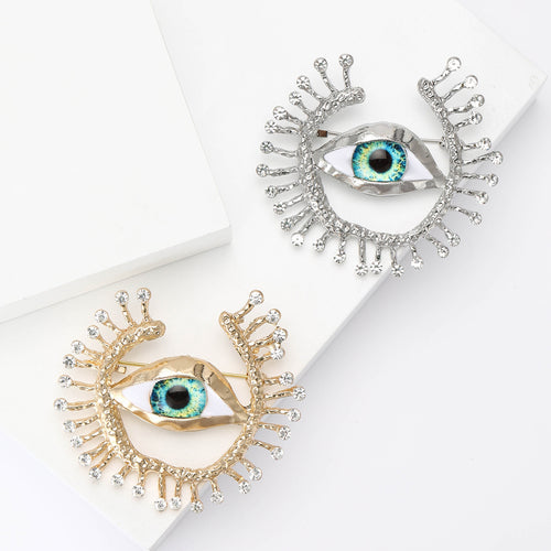 Alloy Evil Eye Brooch Pin For Stylish Apparel Decoration