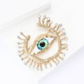 Alloy Evil Eye Brooch Pin For Stylish Apparel Decoration view 3