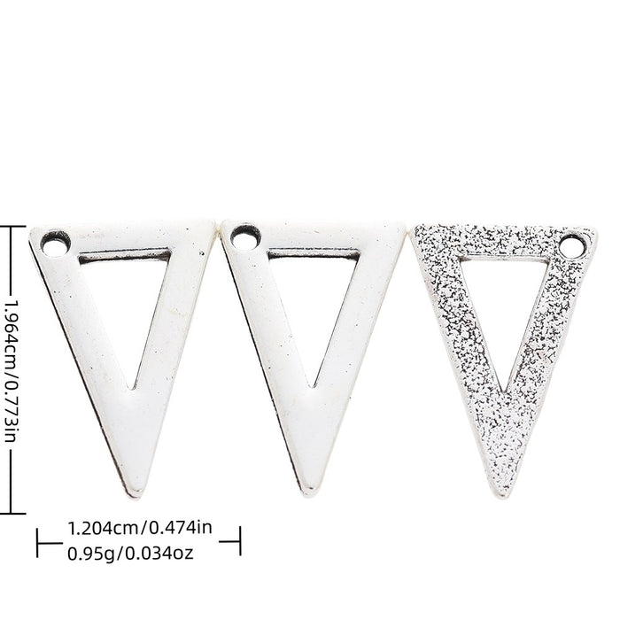Antique Silver Zinc Alloy Triangle Ruler Charm Pendant for DIY Necklace Bracelet Jewelry Making