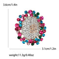 Alloy Rhinestone Sunflower Brooch For Women's Fashion Apparel view 6