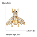 Cute Alloy Rhinestone Bee Brooch Pin For Women's Suits And Cardigans view 4