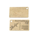 Zinc Alloy Postcard Charm Pendant for DIY Necklace Bracelet Jewelry Making view 3