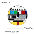 Enamel Alloy Mosaic TV Brooch For Creative Apparel Decoration view 6