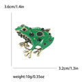 Alloy Enamel Rhinestone Frog Brooch For Women's Apparel Decoration view 4