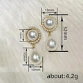 French Faux Pearl Drop Earrings For Women Vintage Palace Style Elegant Luxury Jewelry view 4