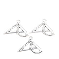 Antique Silver Zinc Alloy Triangle Ruler Charm Pendant No.099319 for DIY Necklace Bracelet Jewelry Making view 2