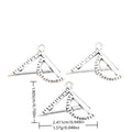 Antique Silver Zinc Alloy Triangle Ruler Charm Pendant No.099319 for DIY Necklace Bracelet Jewelry Making view 1