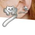 European Vintage Cute Bear Ear Clips And Creative Animal Cat Earrings Fashion Jewelry view 1
