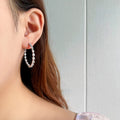 Vintage Teardrop Large Hoop Earrings For Women, European American Luxury Statement Ear Jewelry view 3