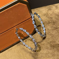 Vintage Teardrop Large Hoop Earrings For Women, European American Luxury Statement Ear Jewelry view 5
