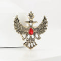 Fashion Alloy Rhinestone Russian Style Lapel Pin For Men's Apparel Brooch view 2