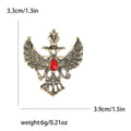 Fashion Alloy Rhinestone Russian Style Lapel Pin For Men's Apparel Brooch view 6