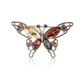 Alloy Rhinestone Hollow Butterfly Brooch Pin For Elegant Lapel Decoration view 5