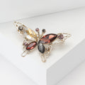 Alloy Rhinestone Hollow Butterfly Brooch Pin For Elegant Lapel Decoration view 3