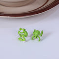 Cute Green Frog Enamel Alloy Ear Cuff Clips, No Piercing Cartoon Summer Statement Women's Earrings view 4