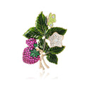 Alloy Rhinestone Butterfly Strawberry Brooch For Women's Clothing Decoration view 5