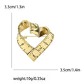 Electroplated Alloy Heart Tape Measure Brooch For Women's Suits view 4