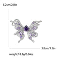Copper Zircon Butterfly Brooch For Dresses Shawls And Formalwear view 4