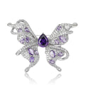 Copper Zircon Butterfly Brooch For Dresses Shawls And Formalwear view 5