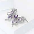 Copper Zircon Butterfly Brooch For Dresses Shawls And Formalwear view 3
