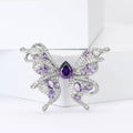 Copper Zircon Butterfly Brooch For Dresses Shawls And Formalwear view 2