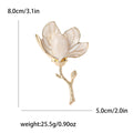 Alloy Enamel Magnolia Flower Brooch Pin For Women's Suits And Shirts view 6