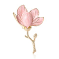Alloy Enamel Magnolia Flower Brooch Pin For Women's Suits And Shirts view 5