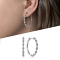 Vintage Marquise Eye Hoop Earrings For Women European American Korean Large Circle Daily Jewelry view 1