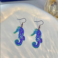 European American Colorful Laser Starfish Seahorse Shell Jellyfish Ocean Earrings view 4