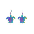 European American Colorful Laser Starfish Seahorse Shell Jellyfish Ocean Earrings view 5