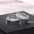 Light Luxury Twist Hollow Stud Hoop Earrings For Women Chain Detail Minimalist Fashion Jewelry view 4