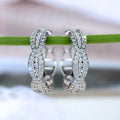 Light Luxury Twist Hollow Stud Hoop Earrings For Women Chain Detail Minimalist Fashion Jewelry view 1