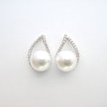 Elegant V Shaped Stud Earrings With Imitation Pearl, Minimalist Fashion Ear Jewelry For Women view 5