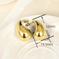 Fashion Smooth Large Water Drop Metal Earrings For Women Minimalist Hot Selling Jewelry view 4