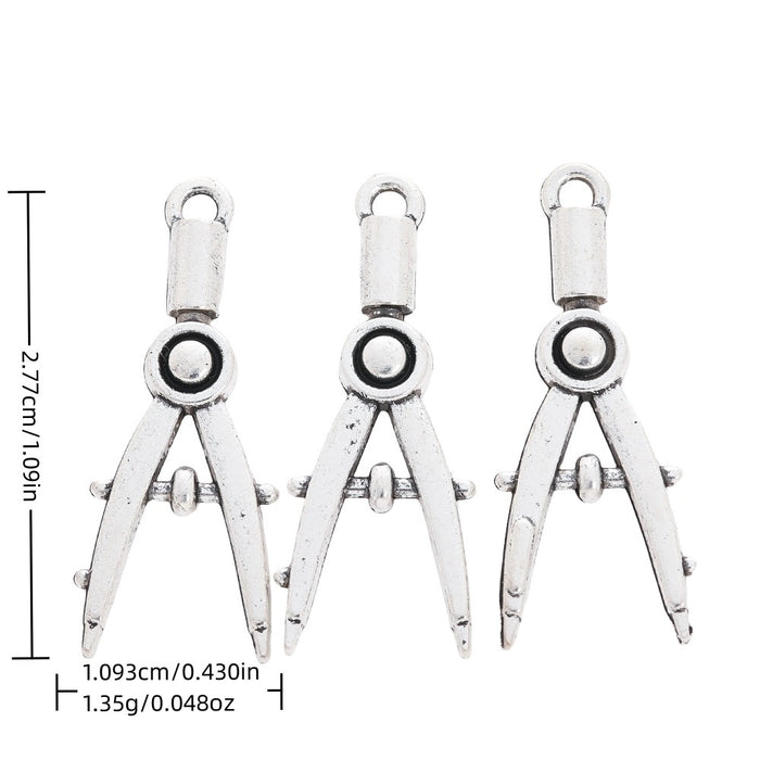 Antique Silver Zinc Alloy Compass Charm Pendant for DIY Necklace Bracelet Jewelry Making