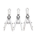 Antique Silver Zinc Alloy Compass Charm Pendant for DIY Necklace Bracelet Jewelry Making view 2
