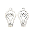 Antique Silver Zinc Alloy Light Bulb Charm Pendant for DIY Necklace Bracelet Jewelry Making view 2