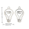 Antique Silver Zinc Alloy Light Bulb Charm Pendant for DIY Necklace Bracelet Jewelry Making view 1