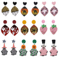 Funny Ghost Halloween Earrings With Cartoon Pumpkin Spider Web And Cat Charms For Women view 1
