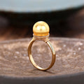 Fashion Faux Pearl Ring Vintage Style Elegant Statement Finger Ring For Women Jewelry view 6