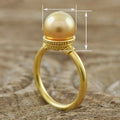 Fashion Faux Pearl Ring Vintage Style Elegant Statement Finger Ring For Women Jewelry view 4