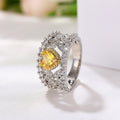 Vintage Hollow Heart Ring For Women Fashion Versatile Design Index Finger Heart Shape Jewelry view 3