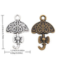 Zinc Alloy Umbrella Charm Pendant No.371970 for DIY Necklace Bracelet Jewelry Making view 1